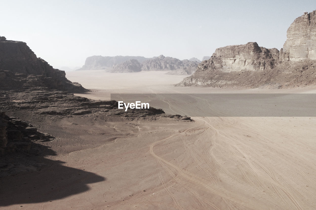 Scenic view of desert against sky