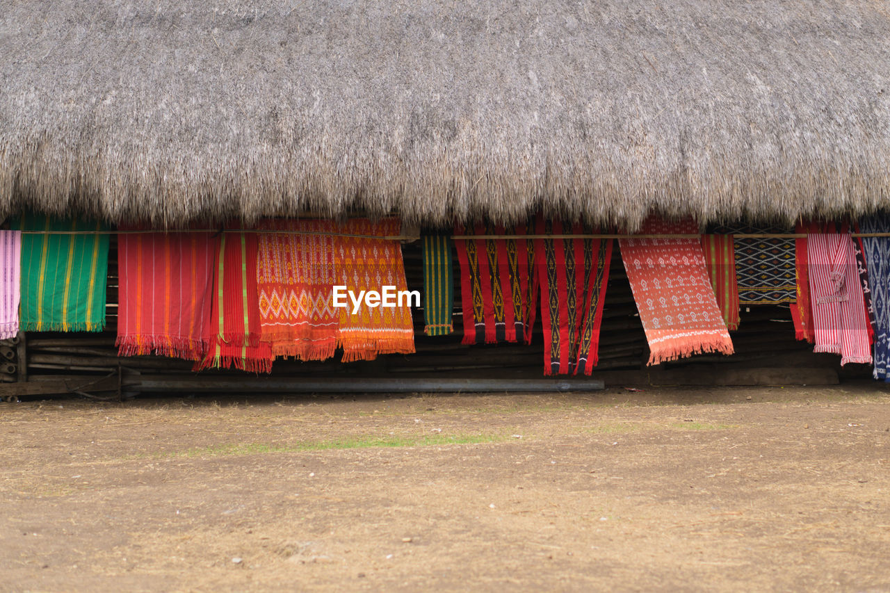 Ethnic traditional fabric from sumba, indonesia