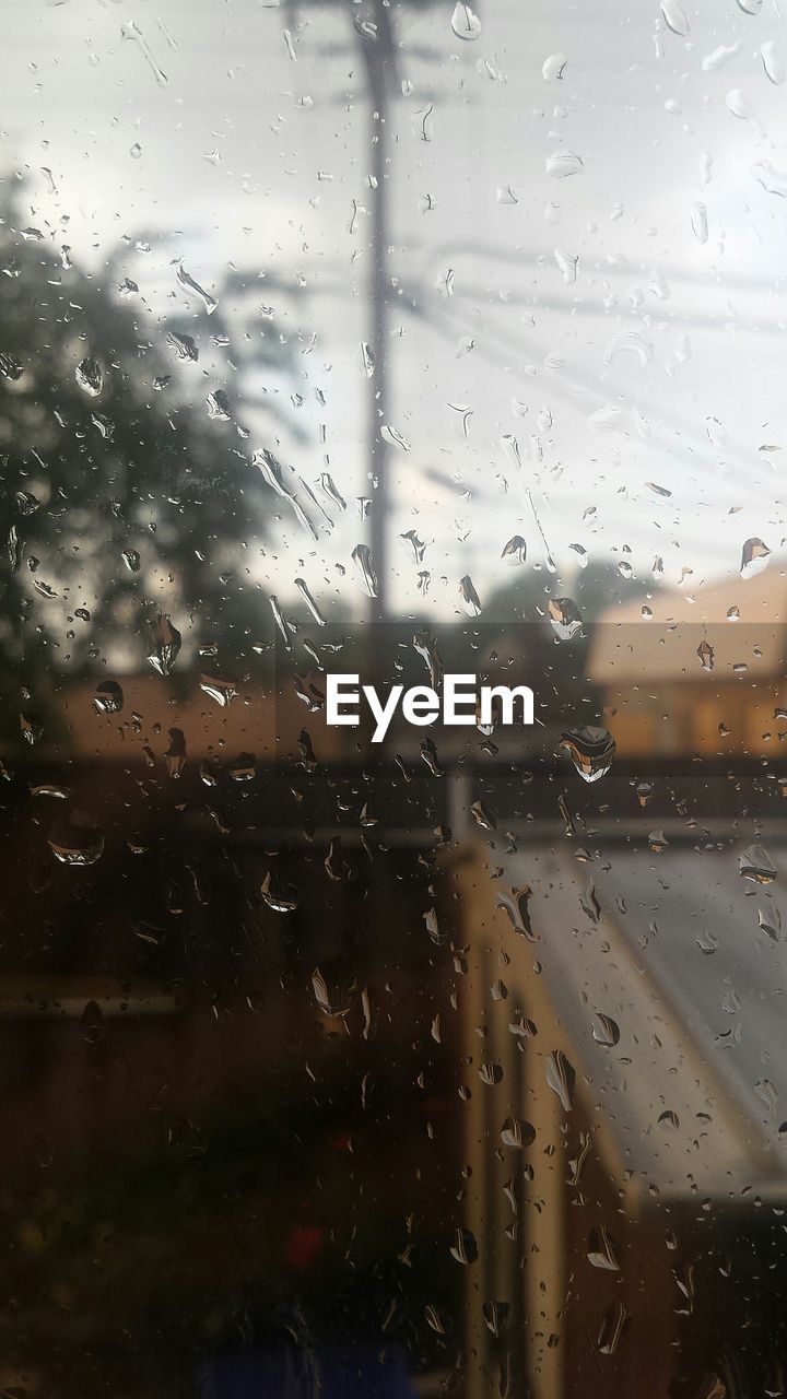 WATER DROPS ON GLASS