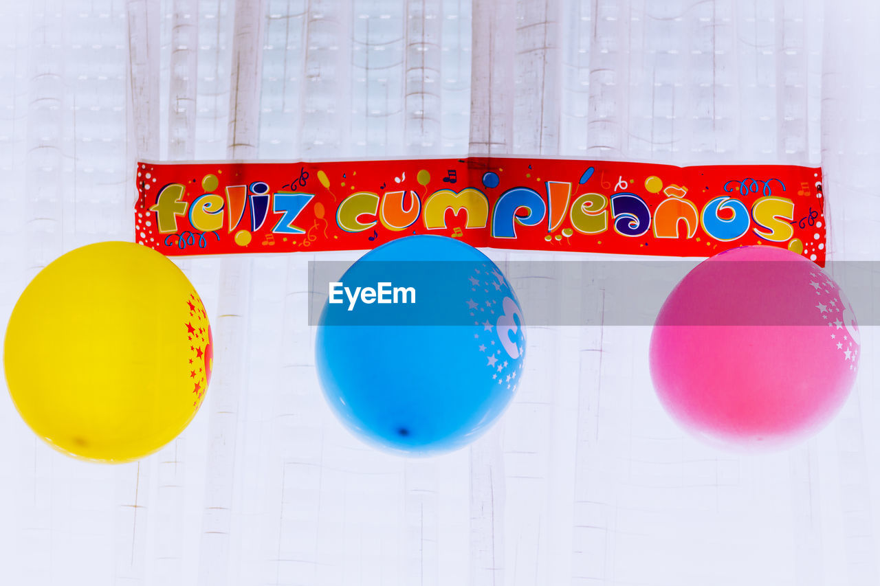 Close-up of balloons decoration