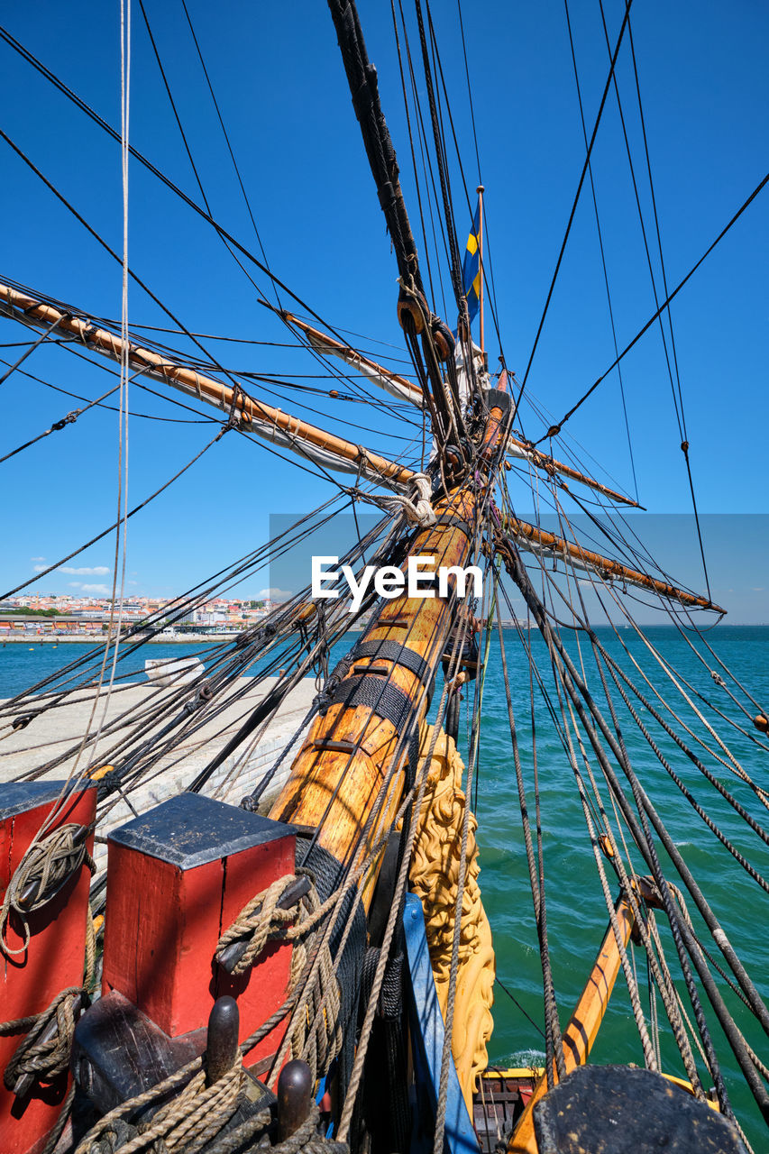 low angle view of boat against sky