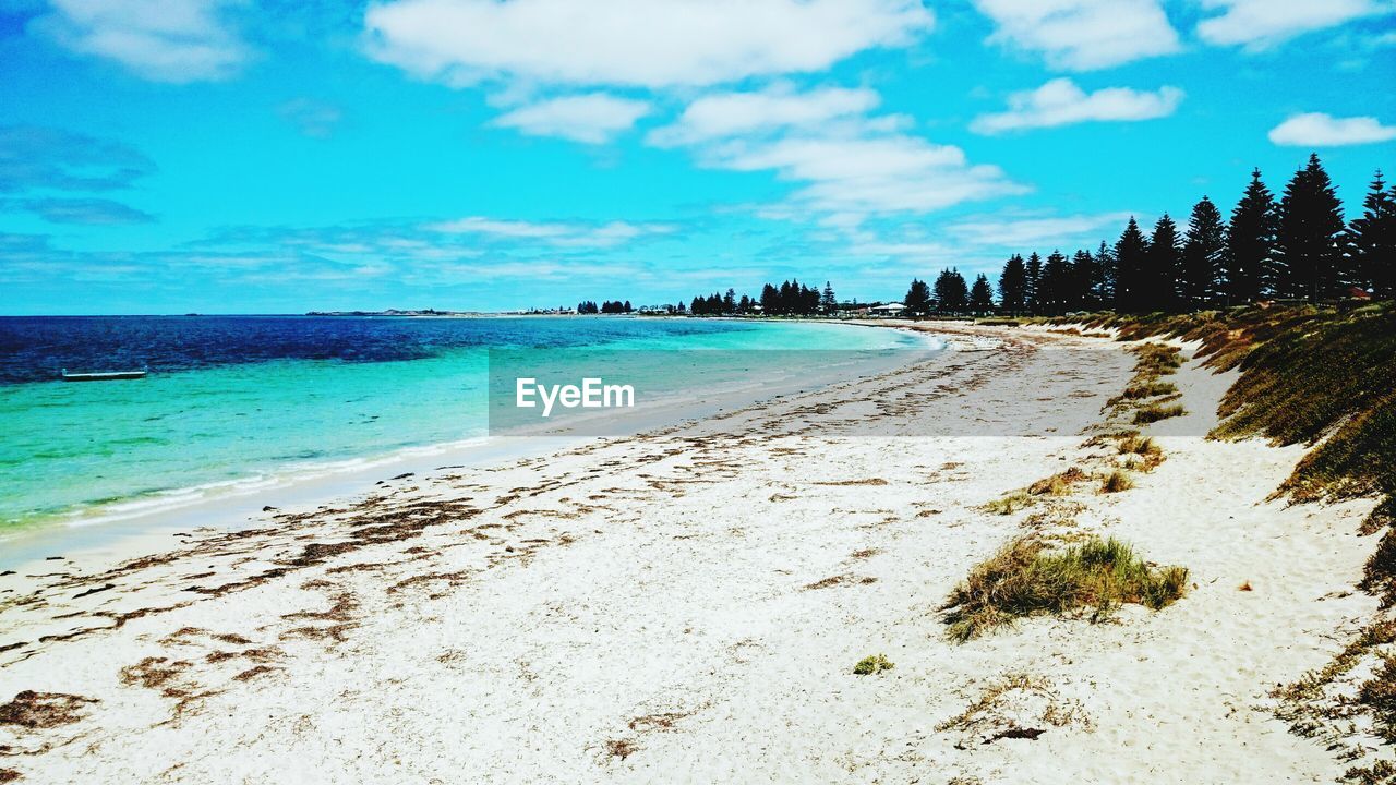 PANORAMIC VIEW OF BEACH AGAINST SKY