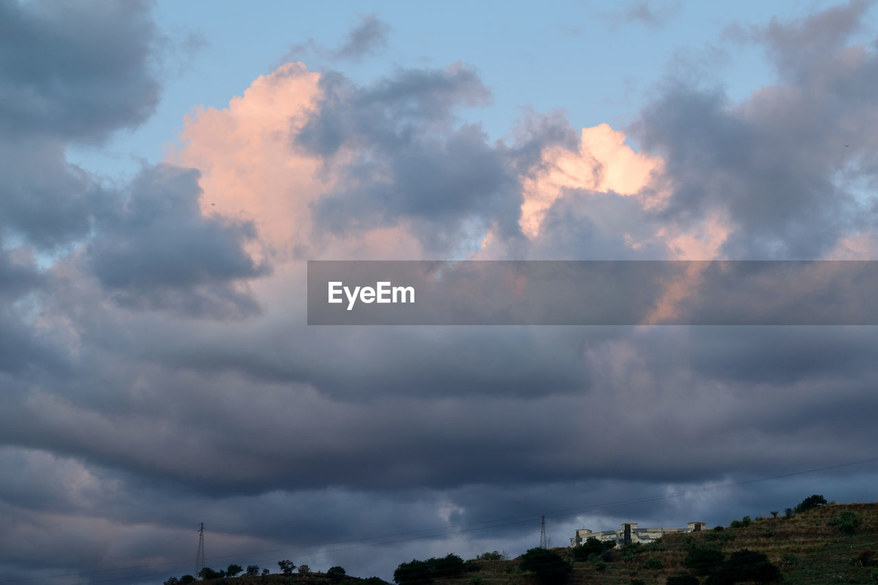 SCENIC VIEW OF TREES AGAINST CLOUDY SKY