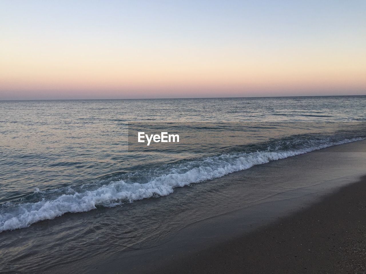 View of sea at sunset