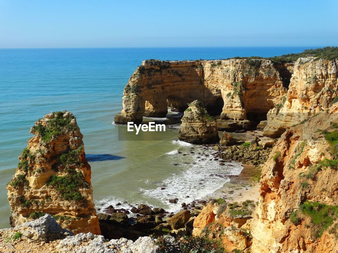 Rock formations in sea