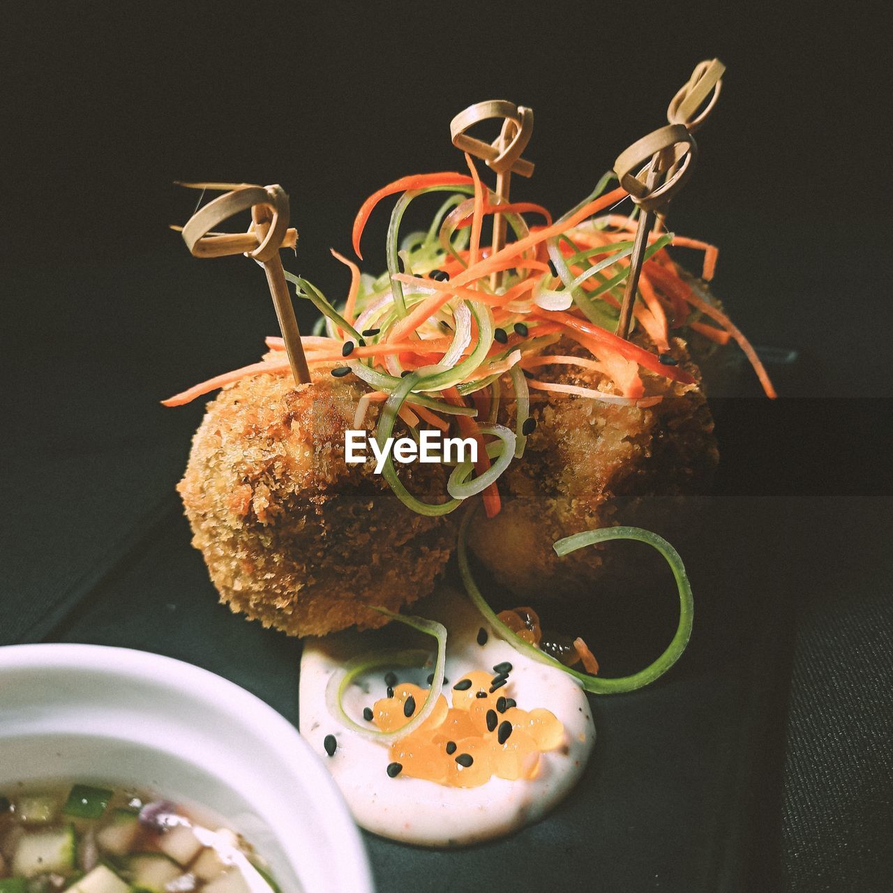 Close-up of food on table