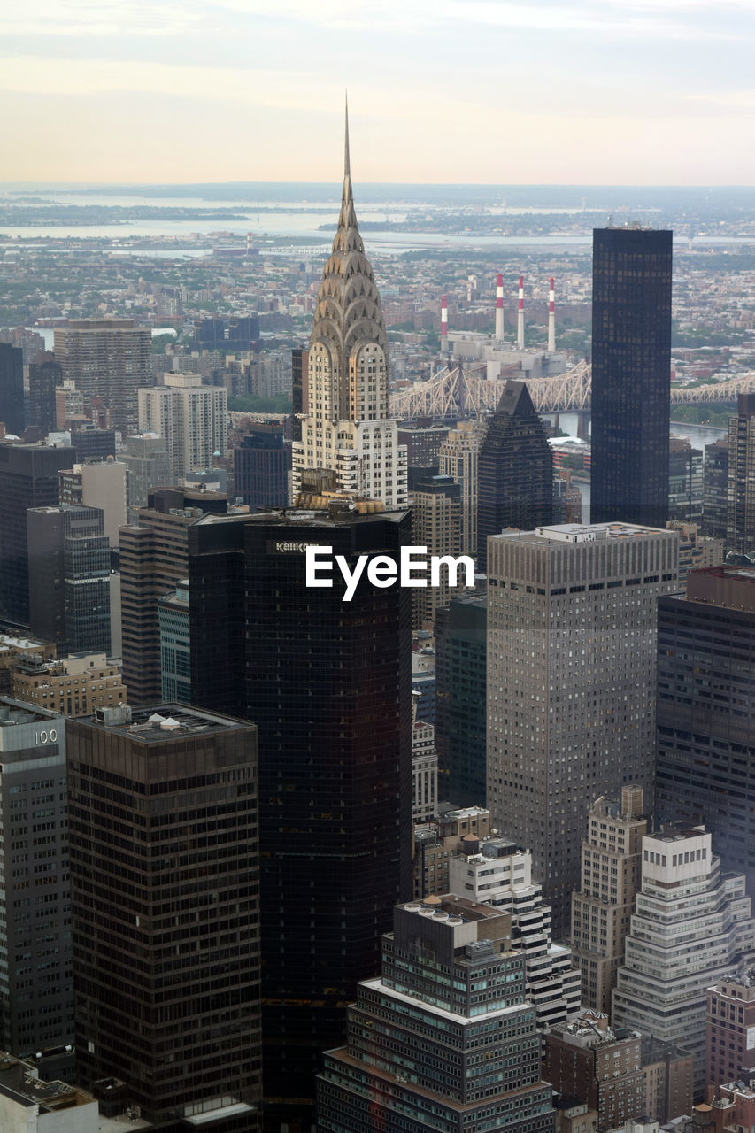 Chrysler building amidst cityscape