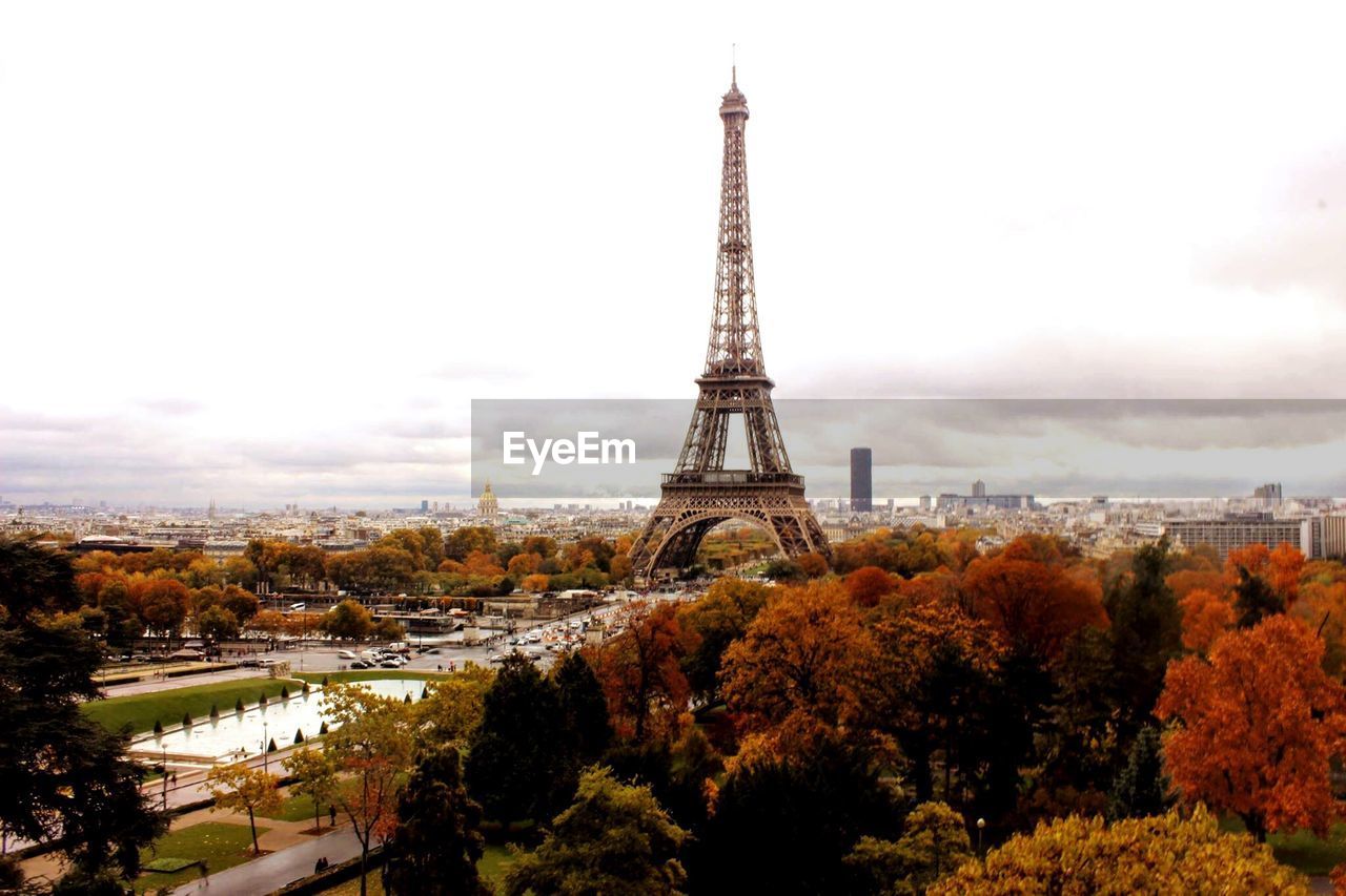 Eiffel tower against sky