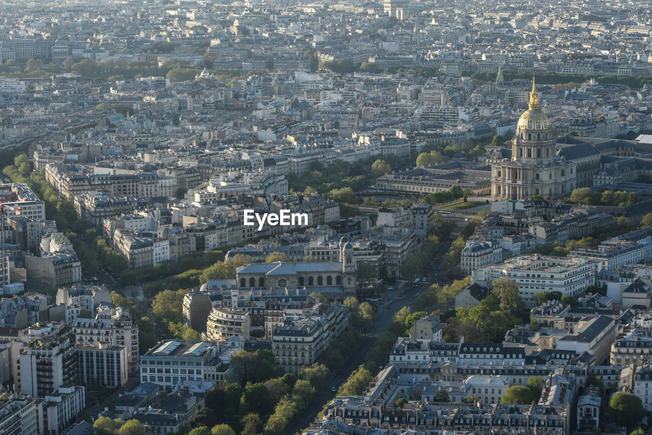 Aerial view of buildings in city