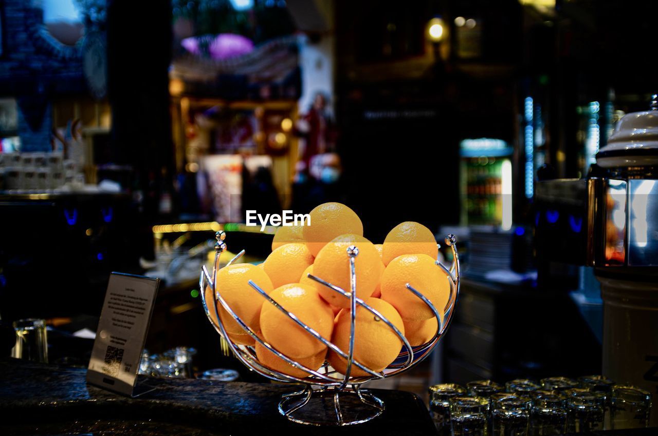 Close-up of food on table