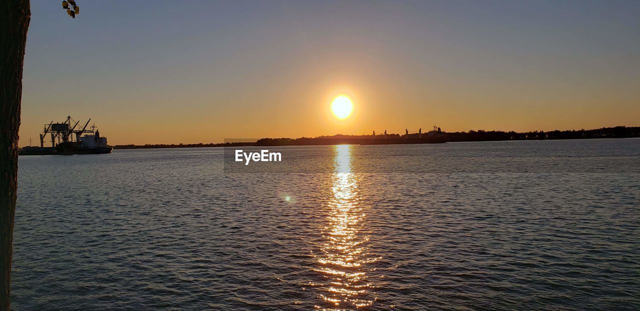 SCENIC VIEW OF SEA DURING SUNSET