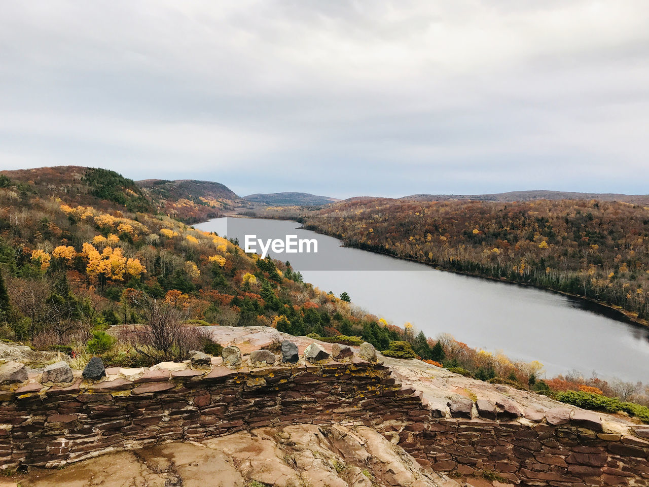 Scenic view of lake against  sky 