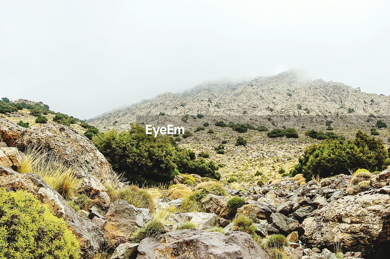 Scenic view of high atlas against sky