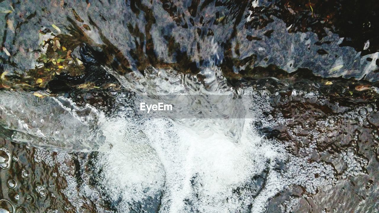 Scenic view of waterfall