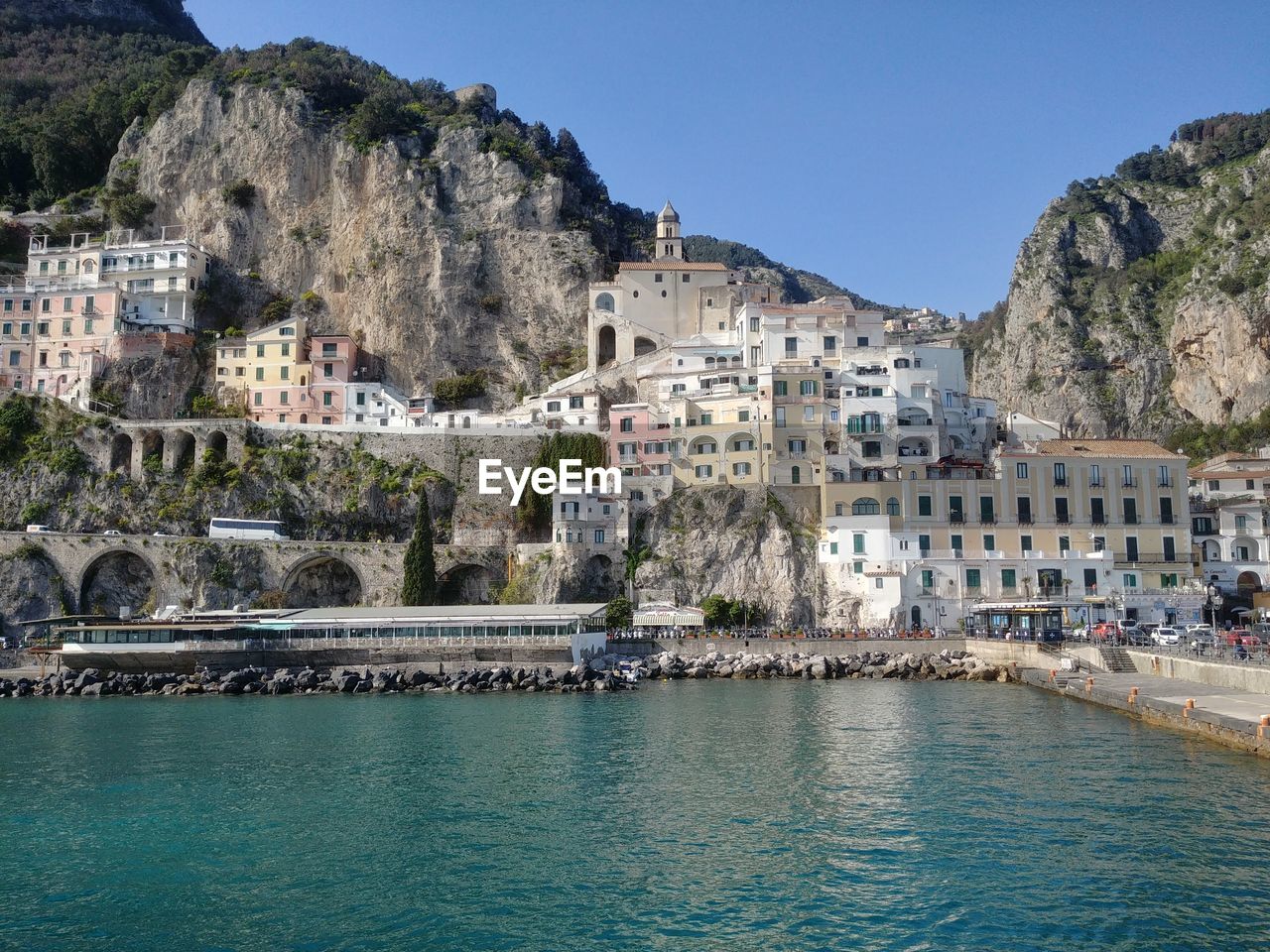 Buildings in city at waterfront