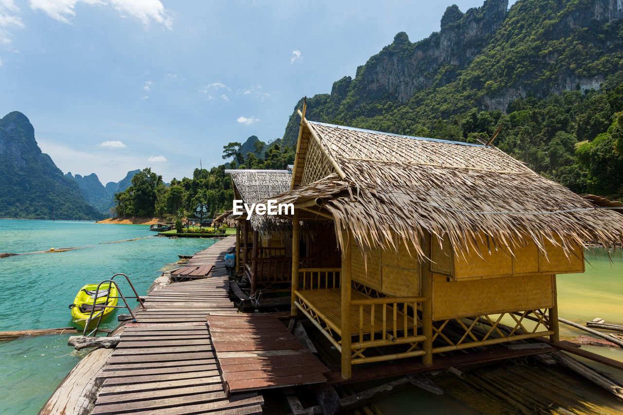 Ratchaprpa  dam in khao sok national park, thailand. beautiful panorama view of mountain and lake