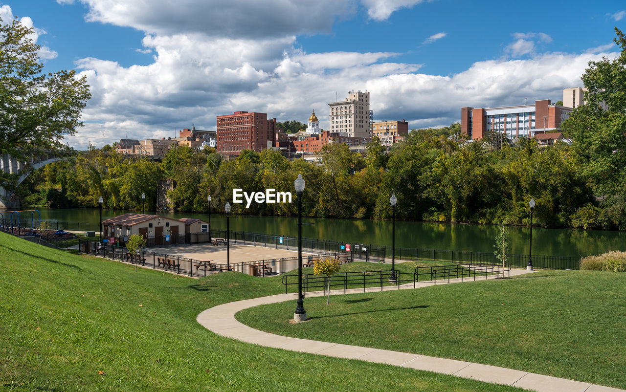 VIEW OF PARK AGAINST BUILDINGS