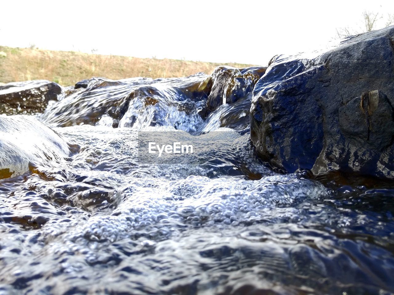 River flowing through rocks