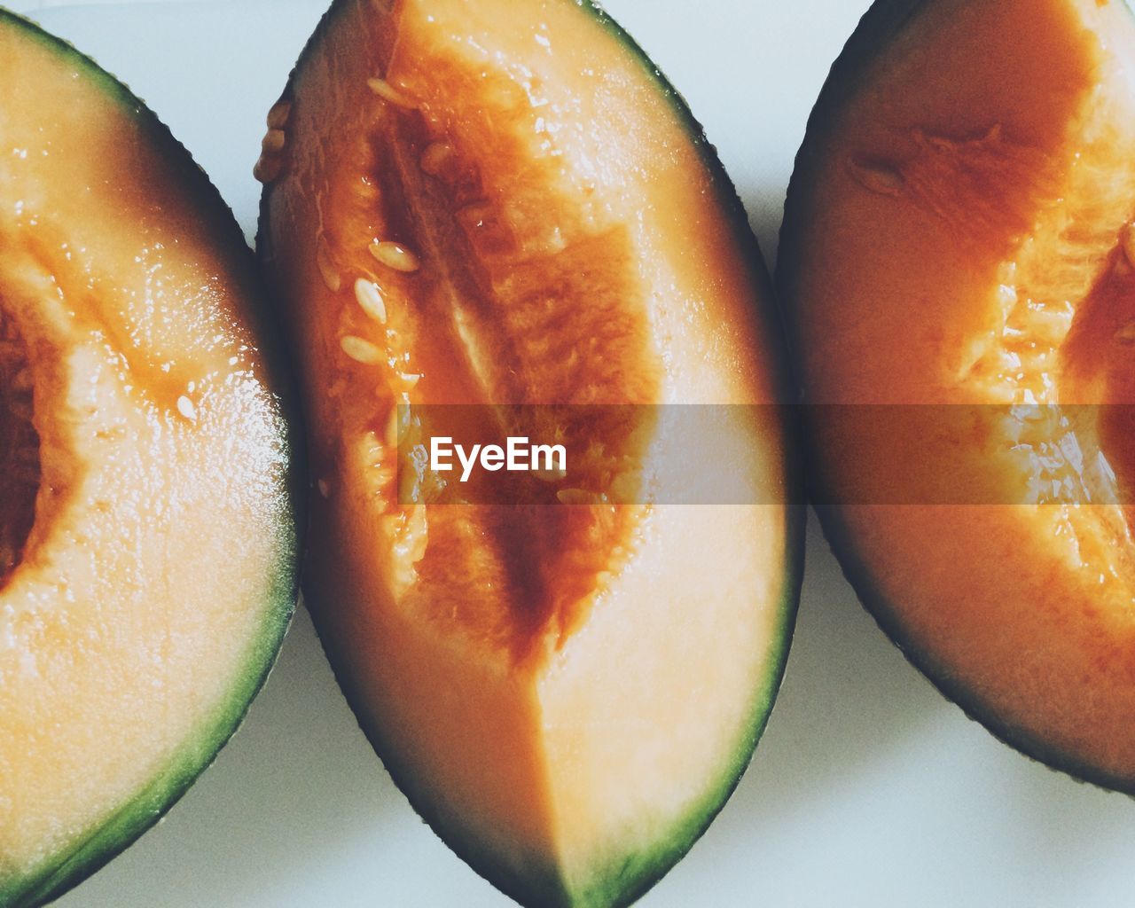 Close-up view of fruit slices