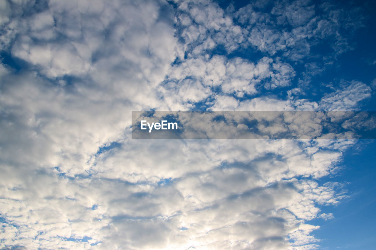 Low angle view of clouds in sky