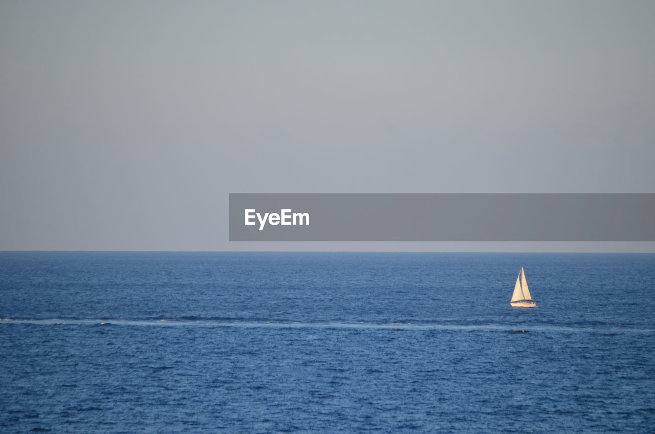 Boats in calm sea