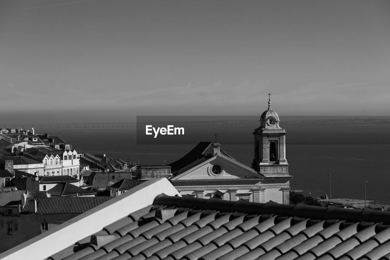 HIGH ANGLE VIEW OF BUILDINGS AGAINST SKY