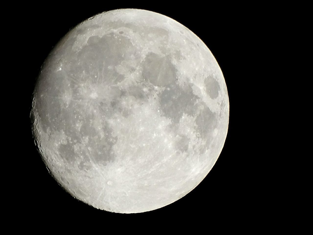 Majestic moon in sky