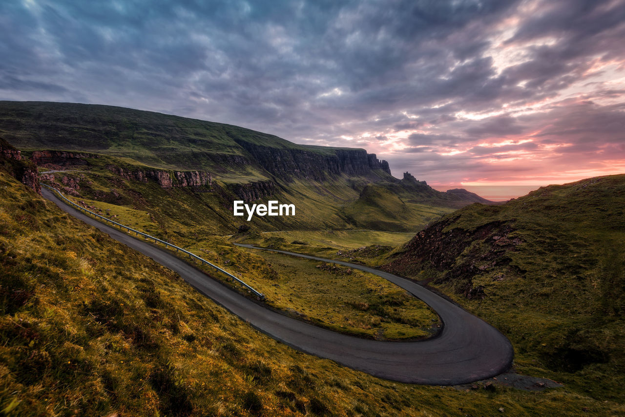 Scenic view of landscape against sky during sunset