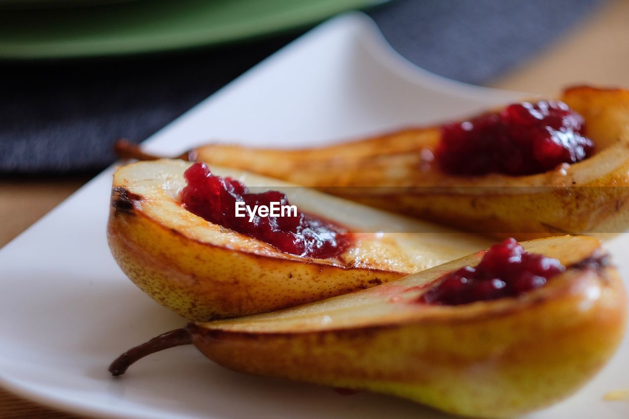 Close up of pears