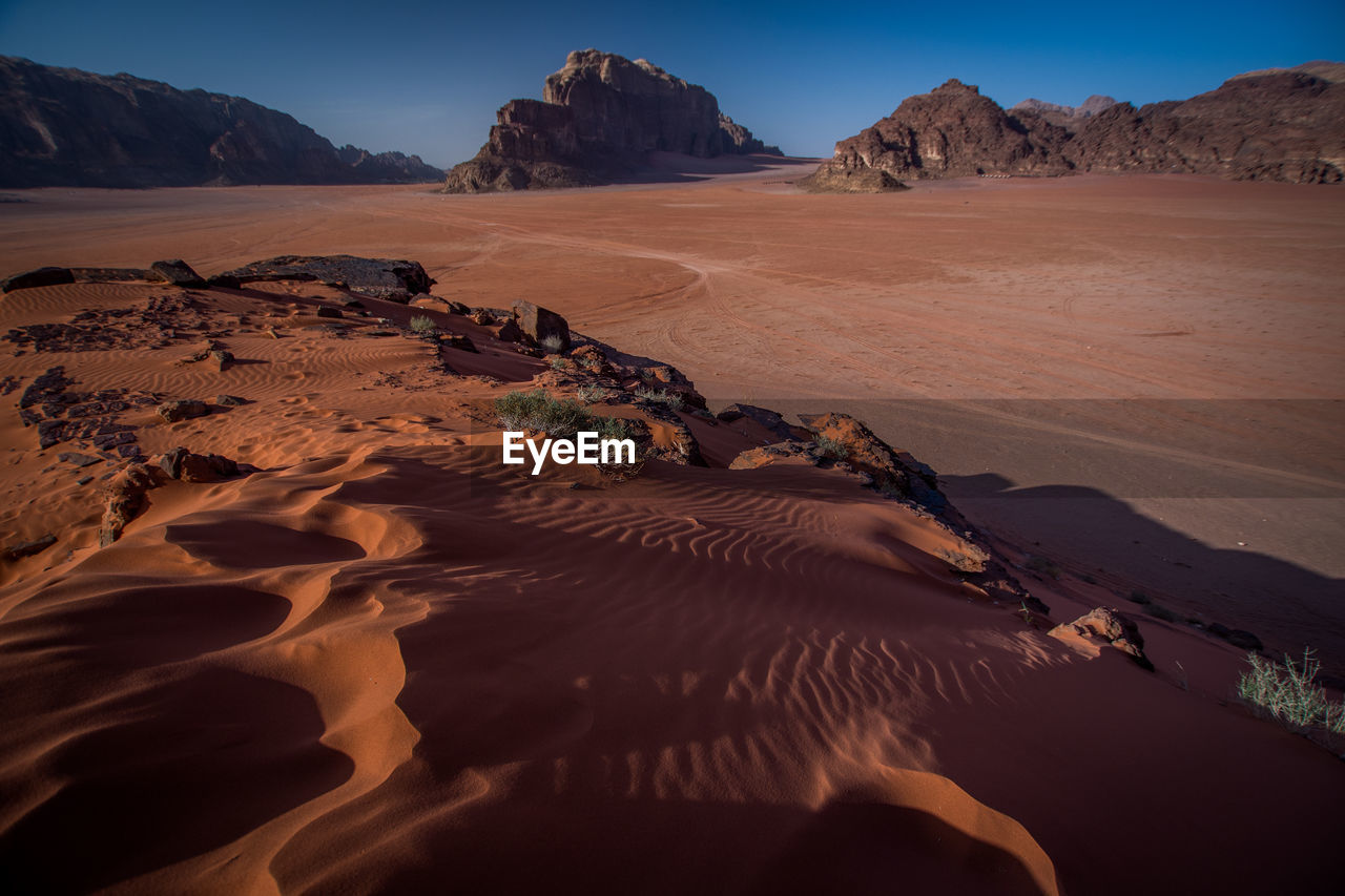 Scenic view of desert against sky