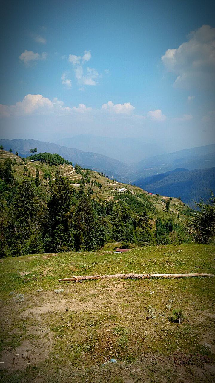 SCENIC VIEW OF MOUNTAINS AGAINST CLOUDY SKY