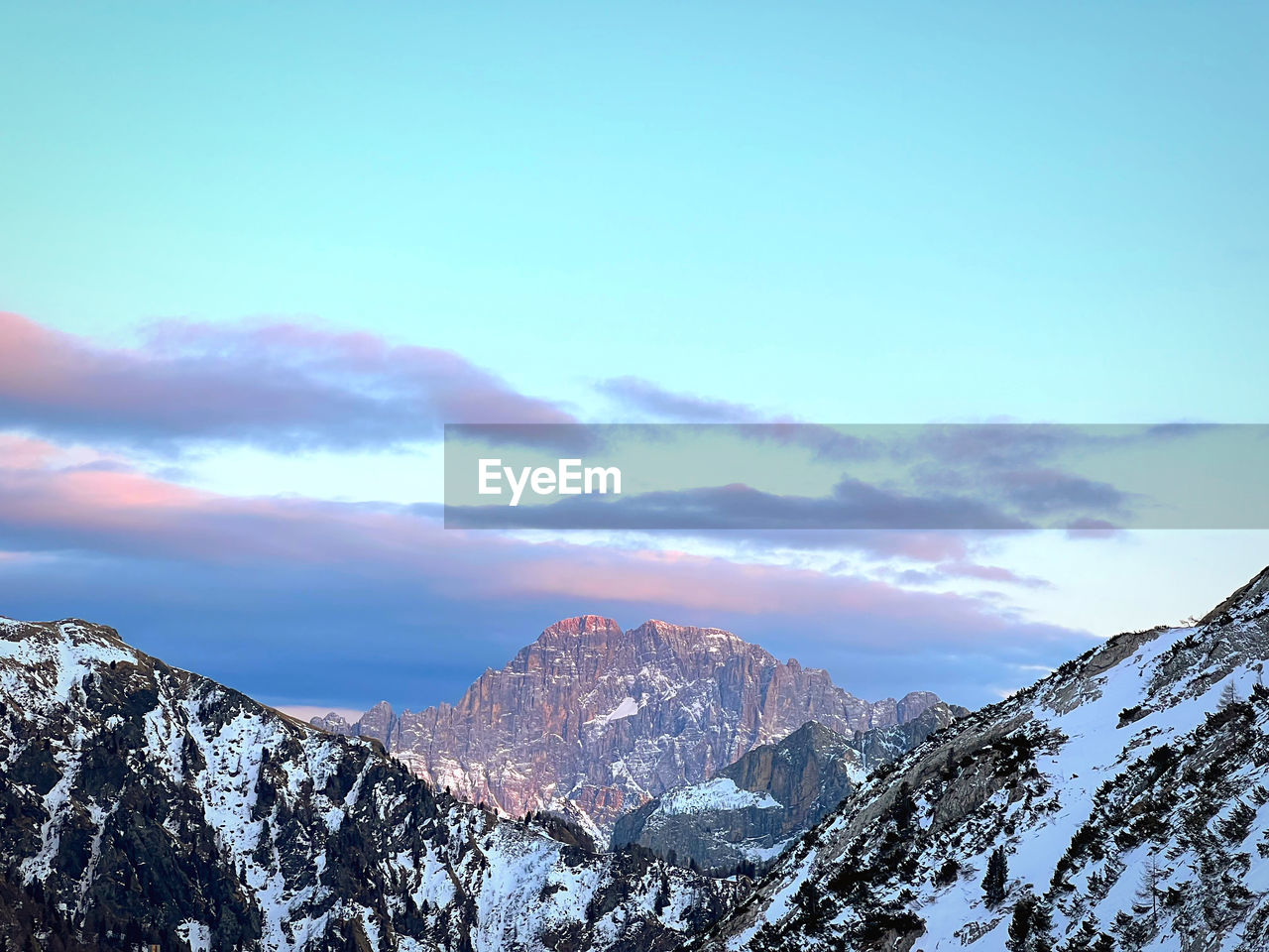 panoramic view of snowcapped mountains against sky