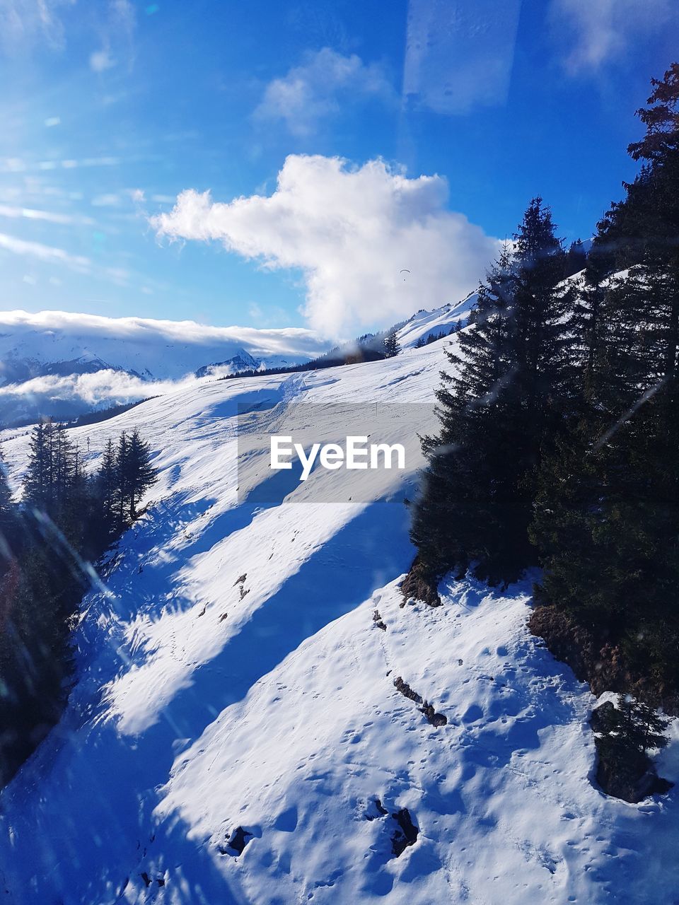 Snow covered mountain against sky