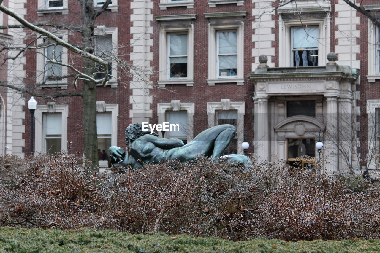 Sculpture at the columbia university campus