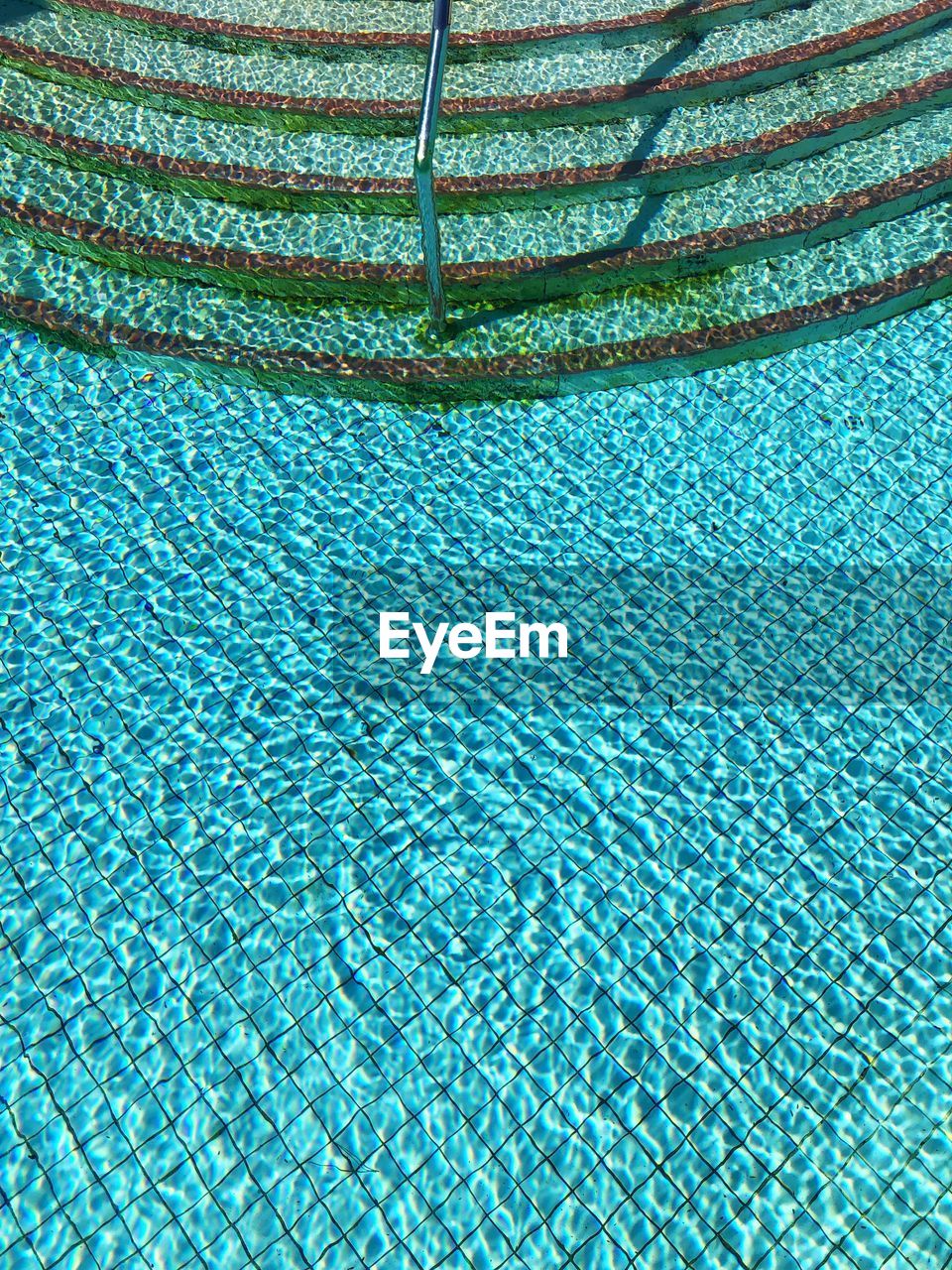 Blue water in a swimming pool