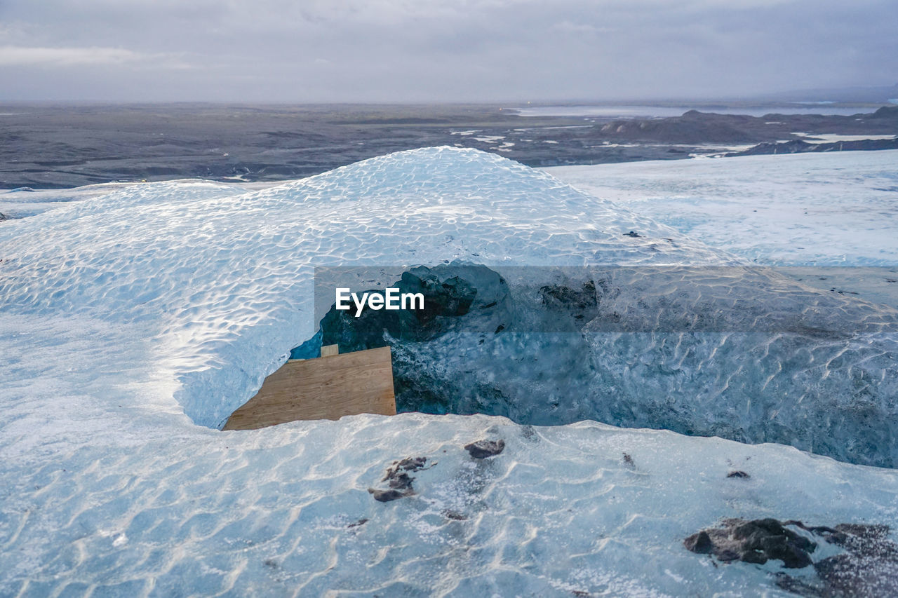 high angle view of sea against sky