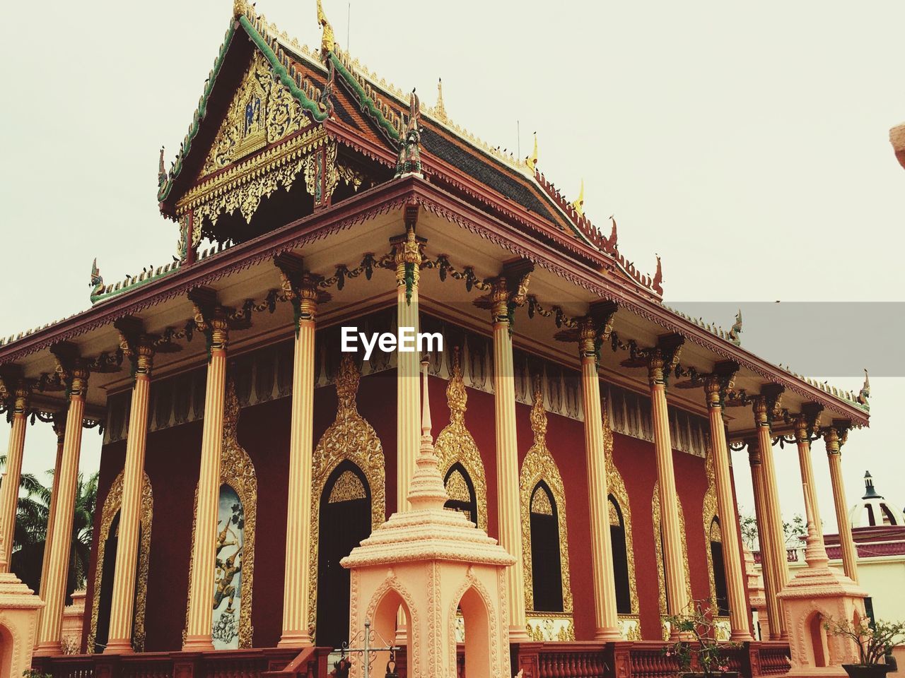 LOW ANGLE VIEW OF TEMPLE WITH TEMPLE