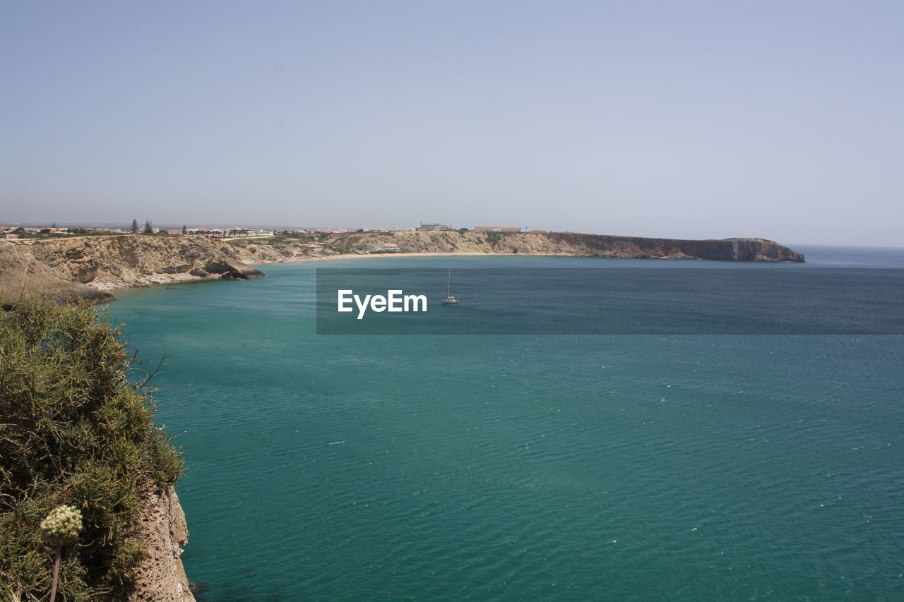 VIEW OF SEA AGAINST CLEAR SKY