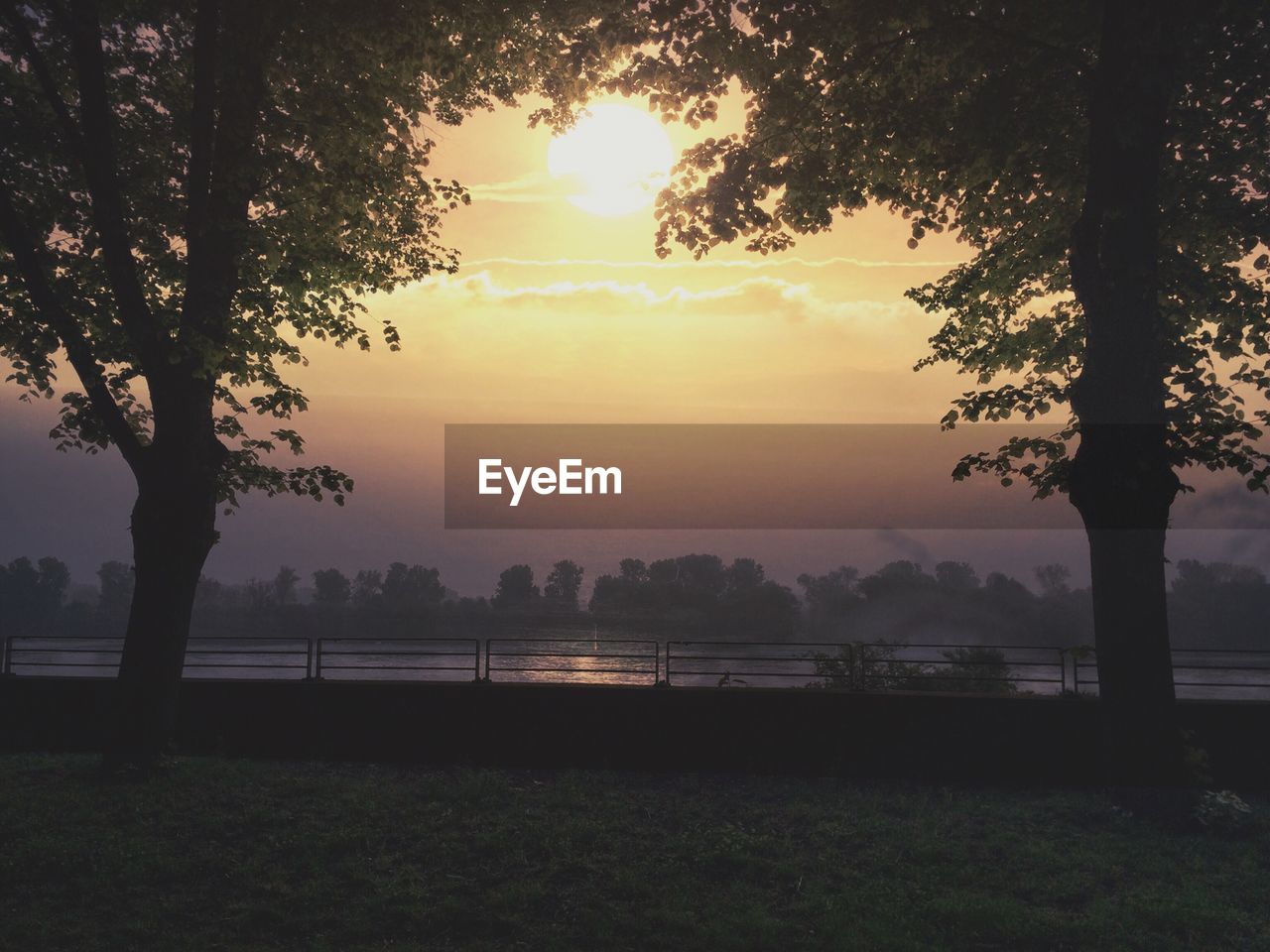 River at sunset