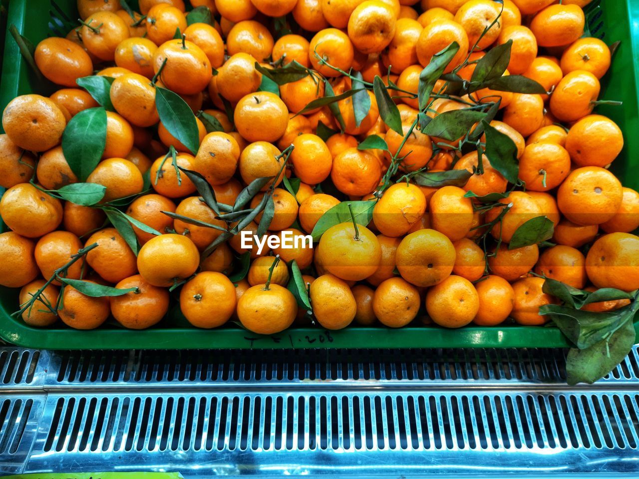 High angle view of fruits for sale in market