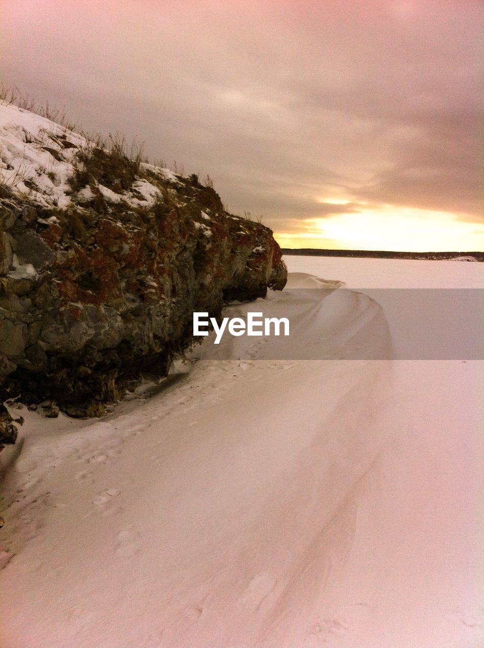 SCENIC VIEW OF BEACH DURING SUNSET