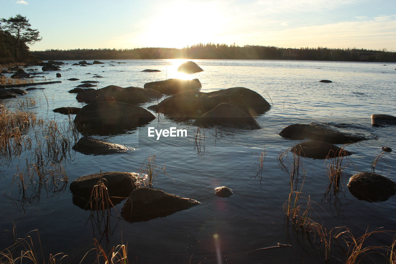 LAKE AT SUNSET