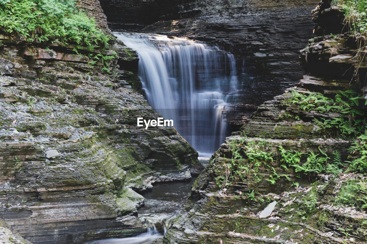 River flowing through rocks