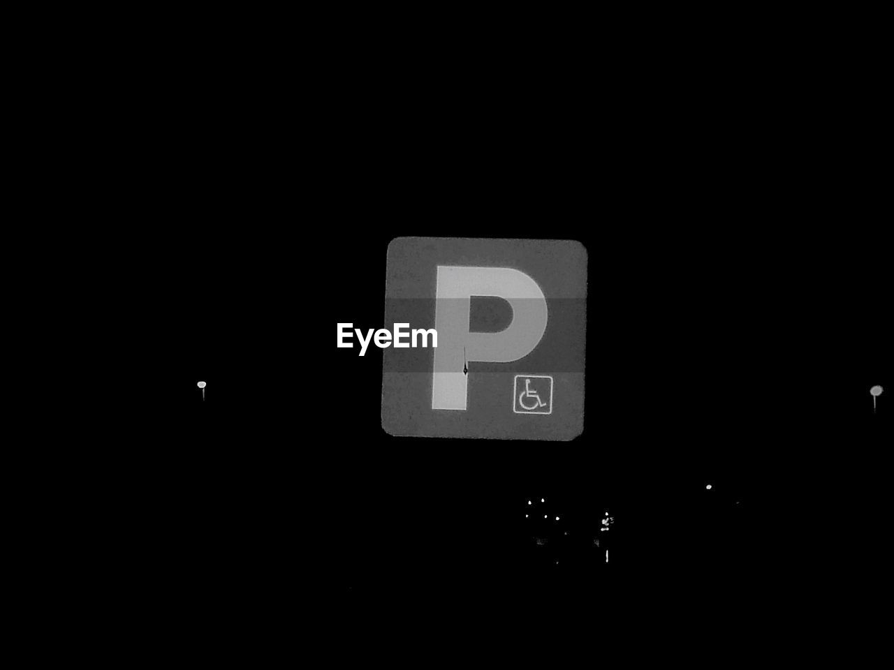 Sign board at night
