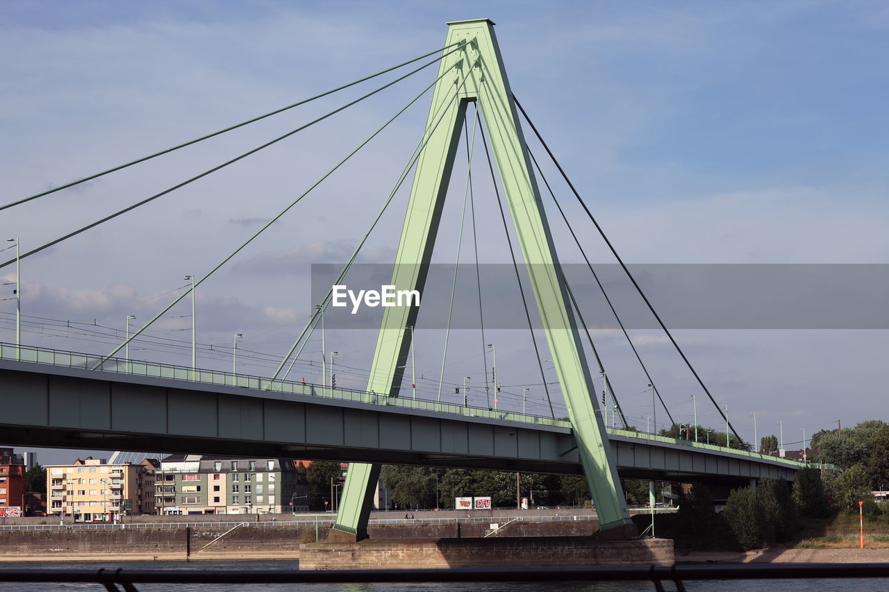 LOW ANGLE VIEW OF SUSPENSION BRIDGE