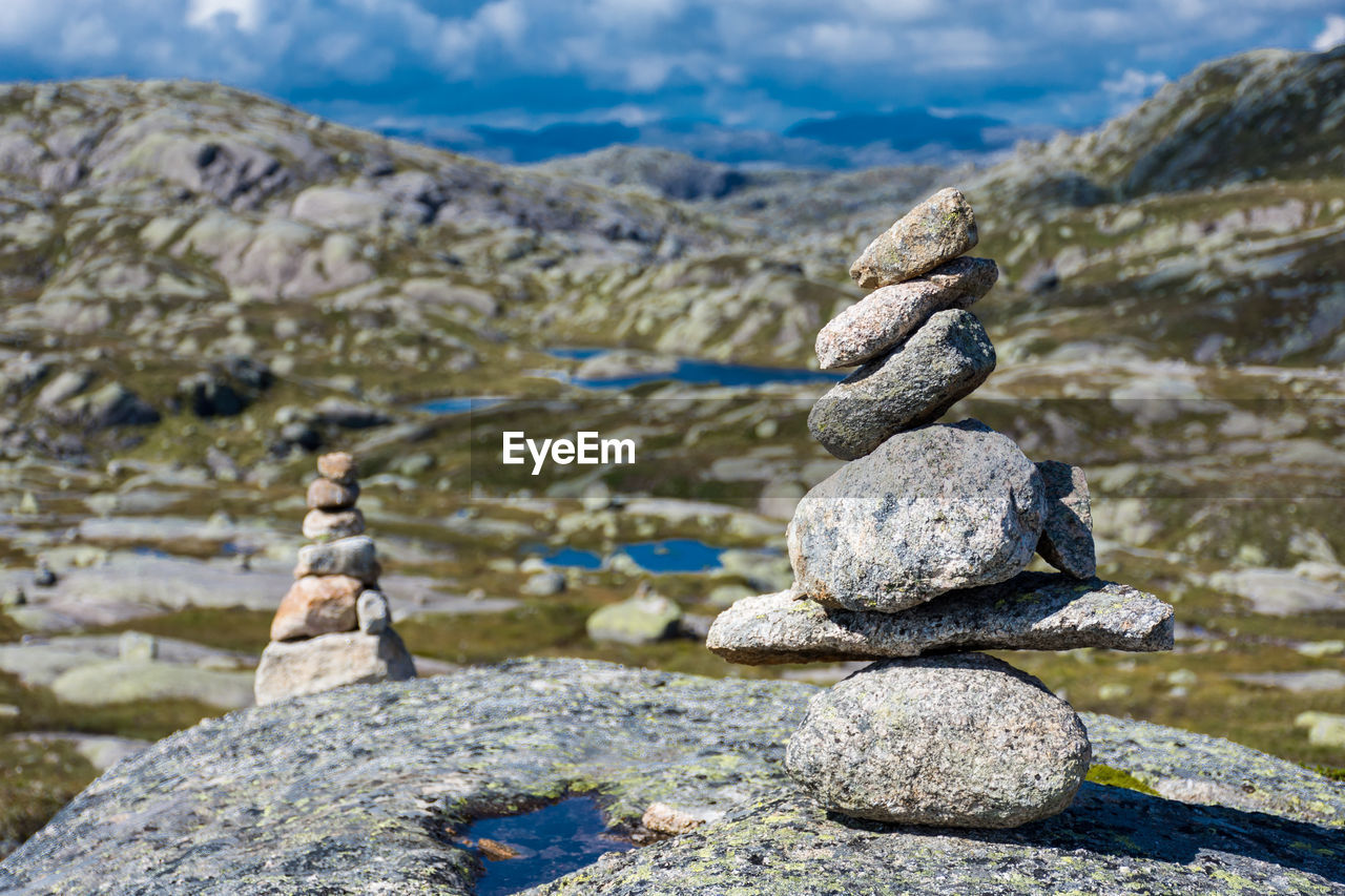 STACK OF STONES ON ROCKS