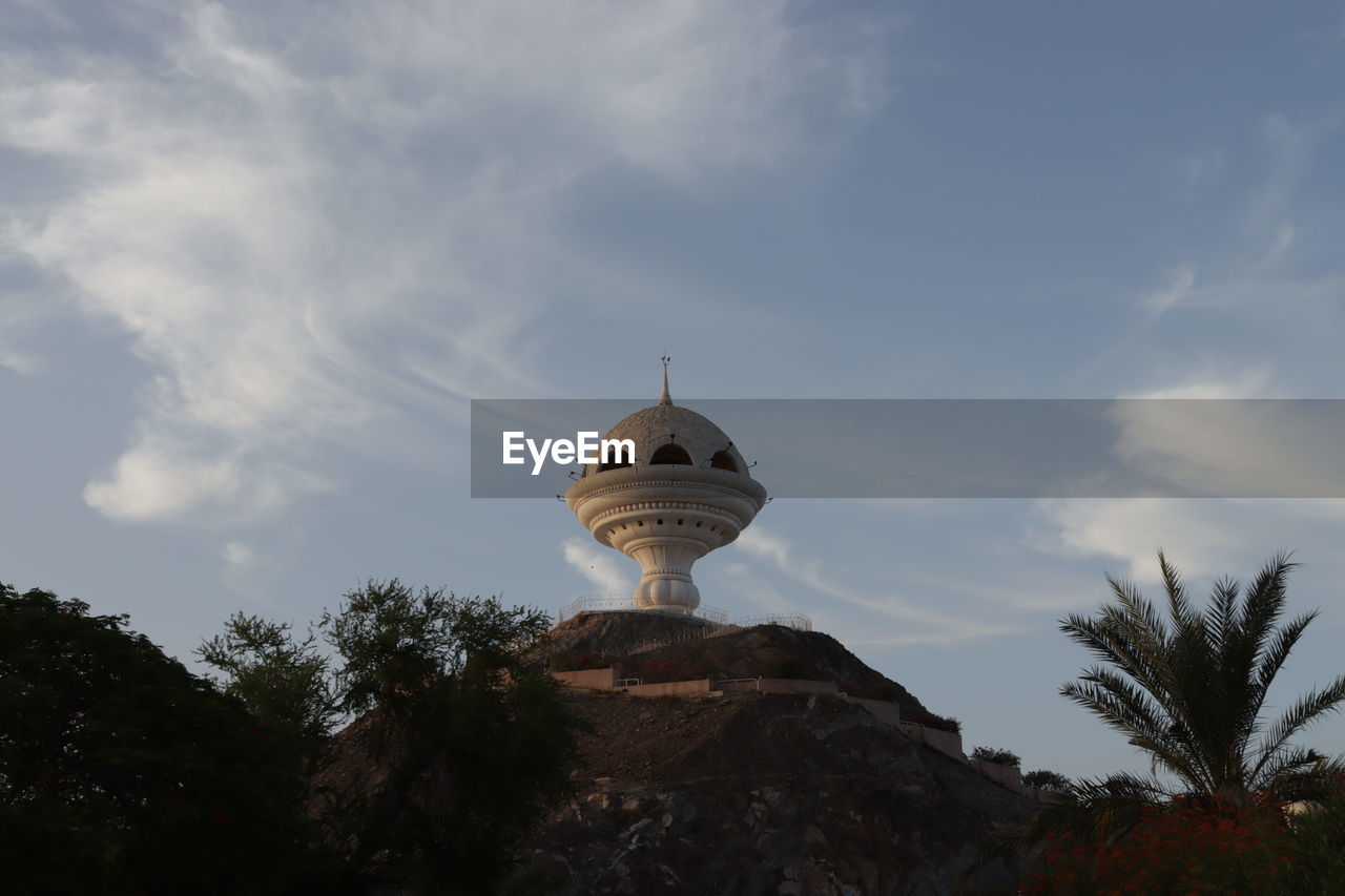 Low angle view of lighthouse against sky