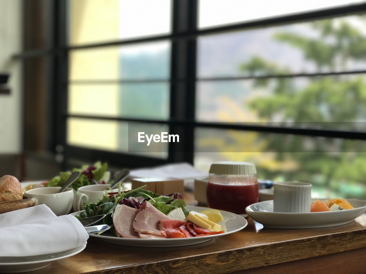 Close-up of food on table