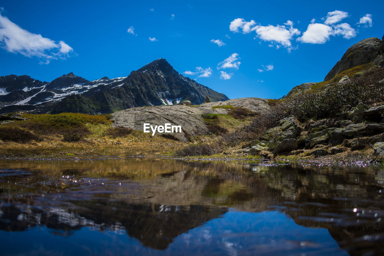 REFLECTION OF MOUNTAIN IN LAKE