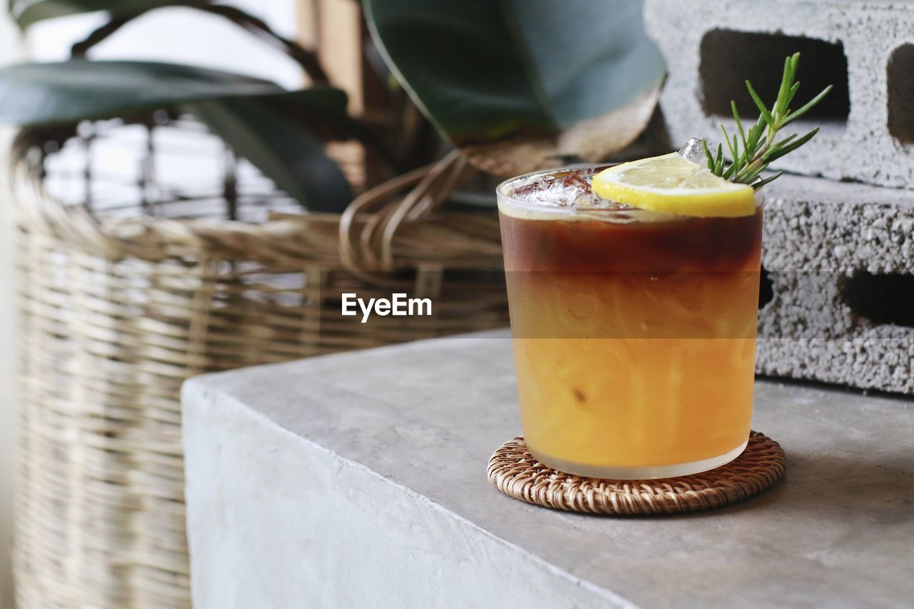 Close-up of drink on table